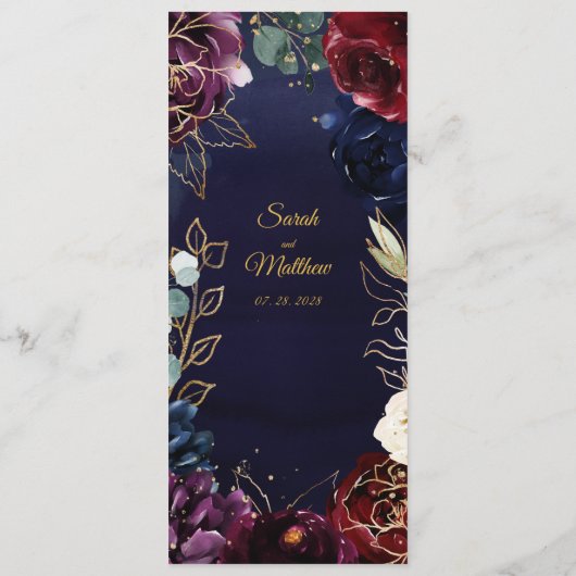 Menu Dinner van de Bourgogne (Achterkant)