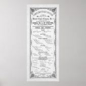 MENU DINNER voor FIREMEN 1856 Poster (Voorkant)