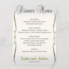 Menu Dinner | Zilver en goud