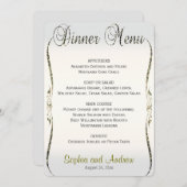 Menu Dinner | Zilver en goud (Voorkant / Achterkant)