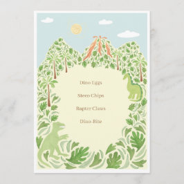 Menu Dino-Mite Party