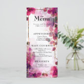 Menu & Drink Fuchsia Betovering: Waterverf (Staand voorkant)