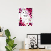 Menu & Drink Fuchsia Betovering: Waterverf Poster (Thuiskantoor)