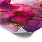 Menu & Drink Fuchsia Betovering: Waterverf Poster (Hoek)