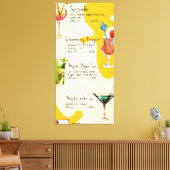 Menu Drinken Canvas Afdruk (Insitu (Woonkamer))