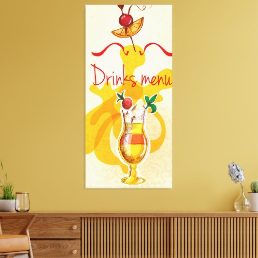 Menu Drinken Canvas Afdruk (Insitu (Woonkamer))