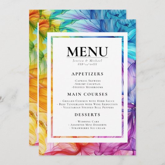 MENU + DRINKEN etherische bloei (Voorkant / Achterkant)