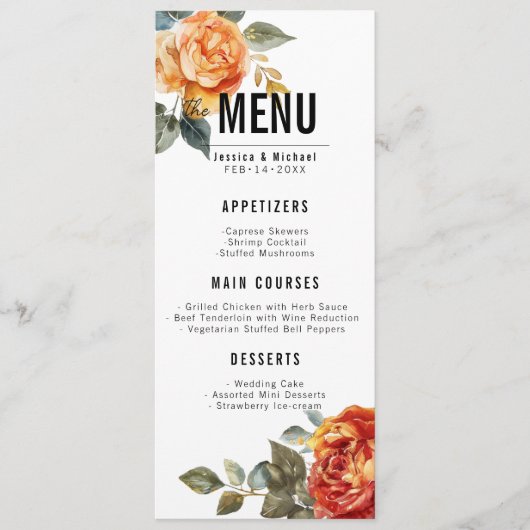 Menu + Drinken Marble Dreams Sinaasappel Roos (Voorkant)