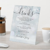 Menu Drinken winterhandtekenscript Reclamebord Met Voetstuk (Insitu)