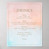 Menu drinken zomerzonsondergang poster (Voorkant)
