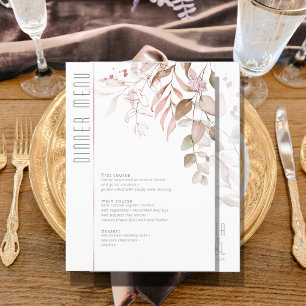 Menu Droge oliage Wedding V2 Blush Pink ID817