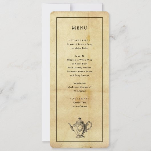 Menu drukhoogte kaart (Voorkant)