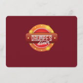 Menu "Drumpf's Diner" (Achterkant)