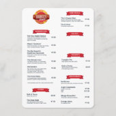 Menu "Drumpf's Diner" (Voorkant)