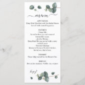 Menu Dual Eucalyptus Greenery Wedding (Achterkant)