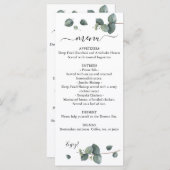 Menu Dual Eucalyptus Greenery Wedding (Voorkant / Achterkant)