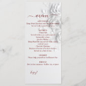Menu Dual Floral Rozen Wedding (Achterkant)