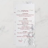 Menu Dual Floral Rozen Wedding (Voorkant / Achterkant)