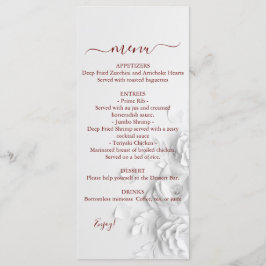 Menu Dual Floral Rozen Wedding