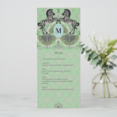 Menu Dueling Zebra-monogram (Staand voorkant)