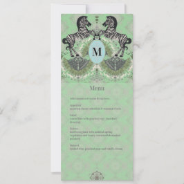 Menu Dueling Zebra-monogram