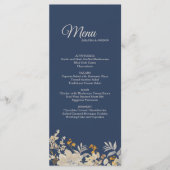 Menu Dusty Blue Autumn Boho Wedding (Voorkant)
