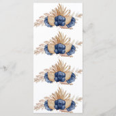 Menu Dusty Blue en Pampas Floral Vrijgezellenfeest (Achterkant)