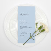 Menu Dusty Blue Wedding Reception