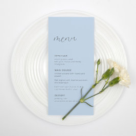 Menu Dusty Blue Wedding Reception