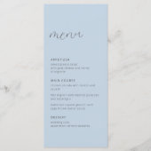 Menu Dusty Blue Wedding Reception (Voorkant)