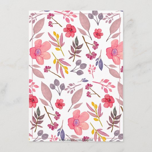 Menu Dusty Pinks (Achterkant)