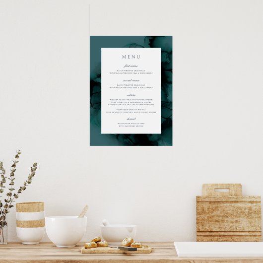 Menu Duw-inktbuffer Poster (Keuken)