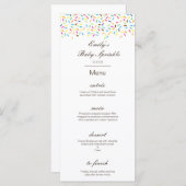 Menu Editable, Menu Sprinkle Party, Ice Cream (Voorkant / Achterkant)