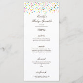 Menu Editable, Menu Sprinkle Party, Ice Cream (Voorkant)
