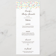 Menu Editable, Menu Sprinkle Party, Ice Cream