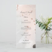 Menu Editable, Wedding Menu, Baby shower, Bridal (Staand voorkant)