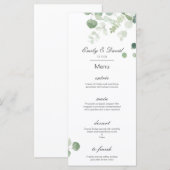 Menu Editable, Wedding Menu, Baby shower, Bridal (Voorkant / Achterkant)