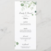 Menu Editable, Wedding Menu, Baby shower, Bridal (Voorkant)