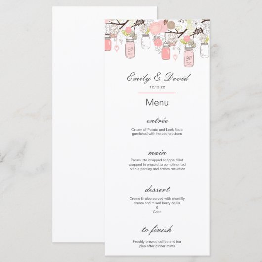 Menu Editable, Wedding Menu, Baby shower, Bridal