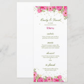 Menu Editable, Wedding Menu, Baby shower, Bridal (Voorkant / Achterkant)