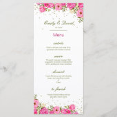 Menu Editable, Wedding Menu, Baby shower, Bridal (Voorkant)