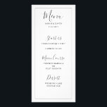 Menu Eenvoudig huwelijk<br><div class="desc">Eenvoudig en elegant bruiloft in witte en grijze tinten.</div>