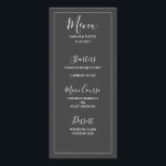 Menu Eenvoudig huwelijk<br><div class="desc">Eenvoudig en elegant bruiloft in witte en grijze tinten.</div>