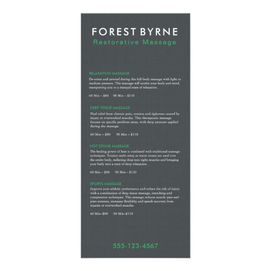 Menu Eenvoudige professionele prijslijst (Voorkant)