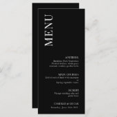 Menu Elegant and Trendy Wedding (Voorkant / Achterkant)