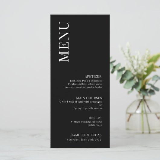 Menu Elegant and Trendy Wedding (Staand voorkant)
