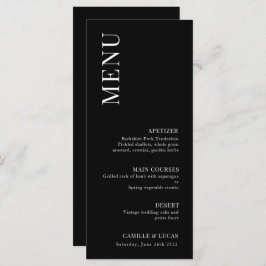 Menu Elegant and Trendy Wedding