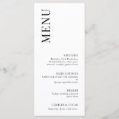 Menu Elegant and Trendy Wedding (Voorkant)