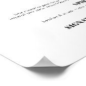 Menu Elegant and trendy Wedding Drinken Bar Poster (Hoek)