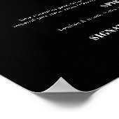 Menu Elegant and trendy Wedding Drinken Bar Poster (Hoek)